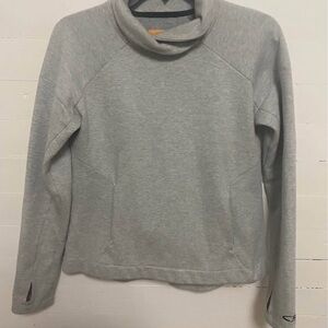 Champion Gray Cowl Neck Sweater Soft Knit Casual Victory Fleece